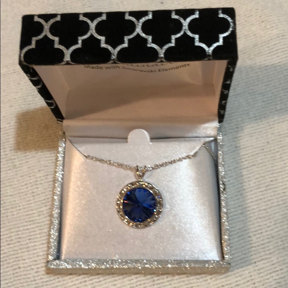Swarovski sapphire crystal pendant